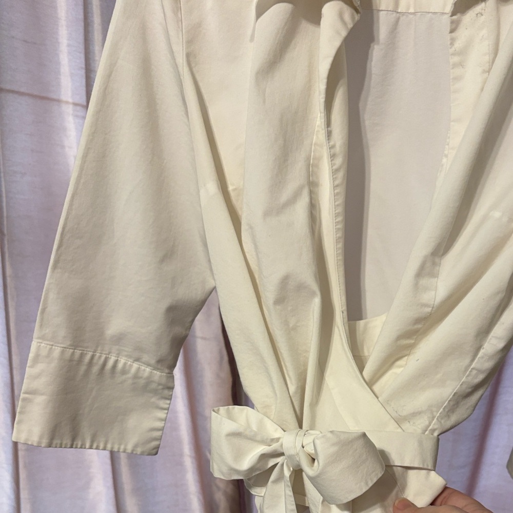 Express white wrap around blouse